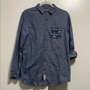 Hollister Co. accent pocket flannel
